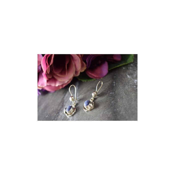 925 Sterling Silver Sodalite Earrings