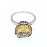 Vintage 925 Sterling Silver Yellow Tourmaline Ring Size 7