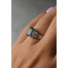 925 Sterling Silver Blue Spinel Ring Size 6.5