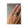 925 Sterling Silver Blue Spinel Ring Size 6.5