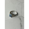 925 Sterling Silver Blue Spinel Ring Size 6.5