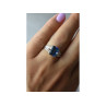 925 Sterling Silver Blue Spinel Ring Size 6.5