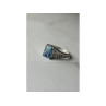 925 Sterling Silver Blue Spinel Ring Size 6.5