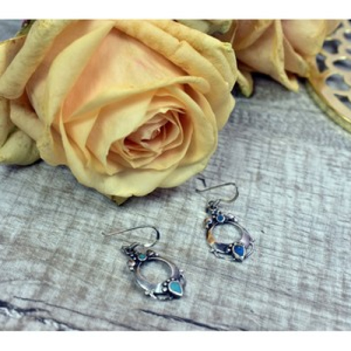 Handmade 925 Sterling Silver Turquoise Earrings