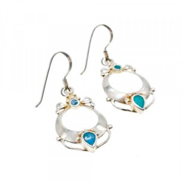 Handmade 925 Sterling Silver Turquoise Earrings