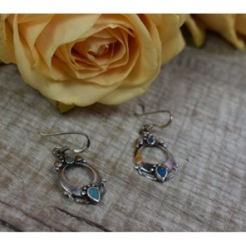 Handmade 925 Sterling Silver Turquoise Earrings