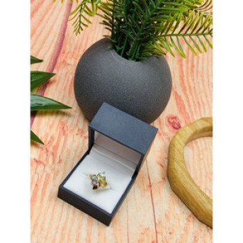 925 Sterling Silver Multi Gemstones Ring Size 9