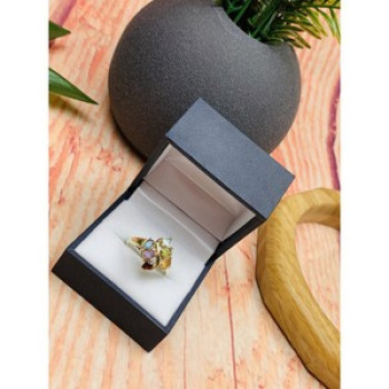 925 Sterling Silver Multi Gemstones Ring Size 9