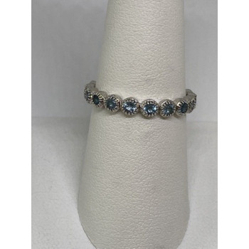 925 Sterling Silver Ring With Topaz Size 8