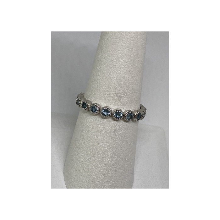 925 Sterling Silver Ring With Topaz Size 8