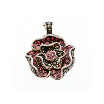 925 Sterling Silver Spinel & Marcasites 