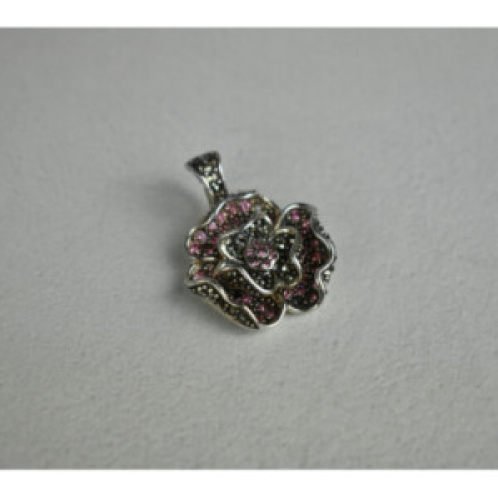 925 Sterling Silver Spinel & Marcasites 