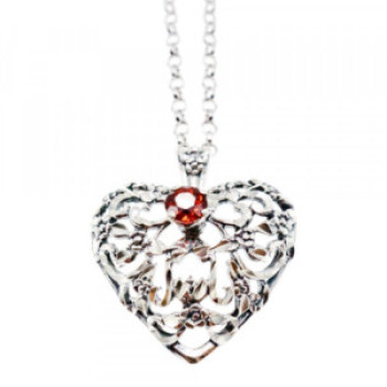 925 Sterling Silver Garnet 