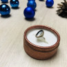 925 Sterling Silver Black Nephrite Ring Size 6.5