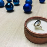 925 Sterling Silver Black Nephrite Ring Size 6.5