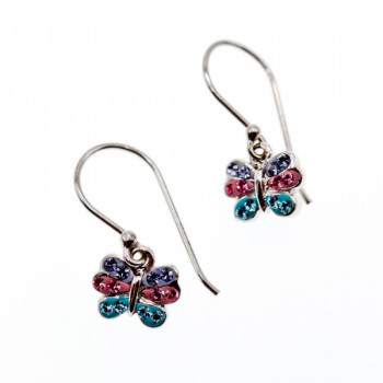 925 Sterling Silver CZ & Enamel 