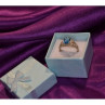 925 Sterling Silver Blue Topaz Openwork Ring Size 6.5