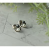 10K White Gold Pearls Earrings Italy