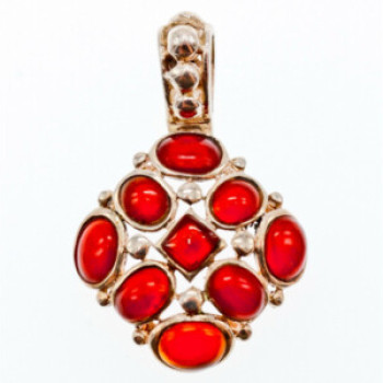 925 Sterling Silver Carnelian Pendant