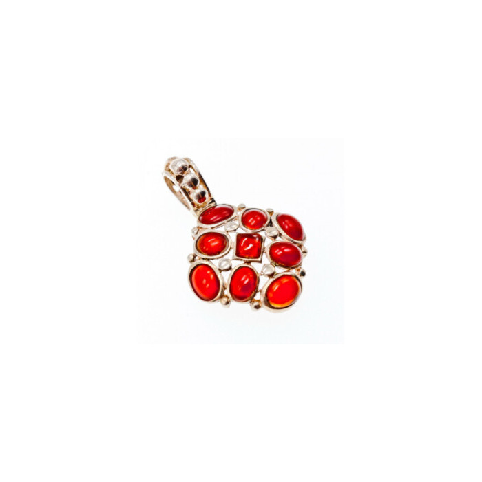 925 Sterling Silver Carnelian Pendant