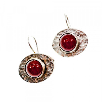 Vintage 925 Sterling Silver Agate Earrings