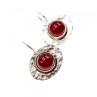 Vintage 925 Sterling Silver Agate Earrings