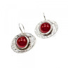 Vintage 925 Sterling Silver Agate Earrings
