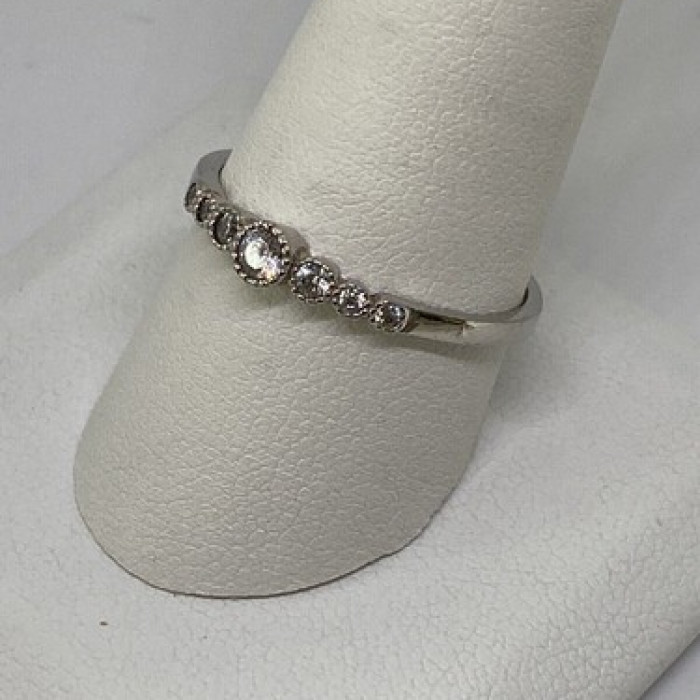 925 Sterling Silver CZ Ring Size 10