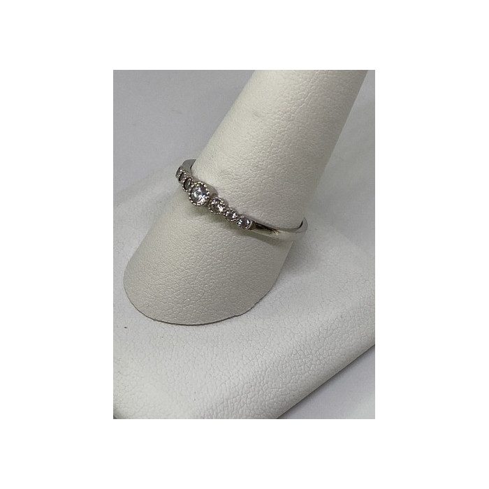 925 Sterling Silver CZ Ring Size 10