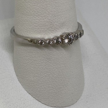 925 Sterling Silver CZ Ring Size 10