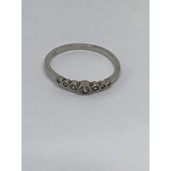 925 Sterling Silver CZ Ring Size 10