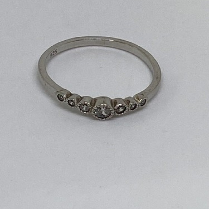 925 Sterling Silver CZ Ring Size 10