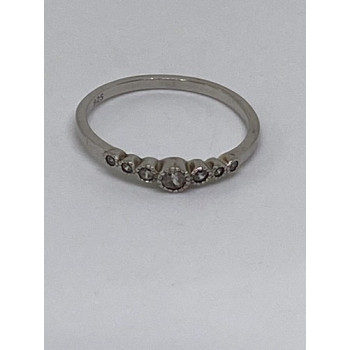 925 Sterling Silver CZ Ring Size 10