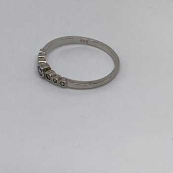 925 Sterling Silver CZ Ring Size 10