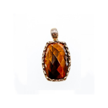 925 STERLING SILVER TIGER'S EYE PENDANT