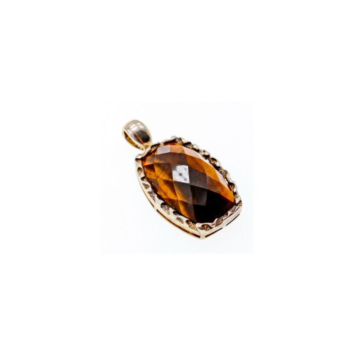 925 STERLING SILVER TIGER'S EYE PENDANT