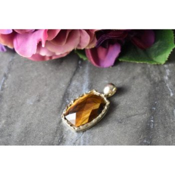 925 STERLING SILVER TIGER'S EYE PENDANT