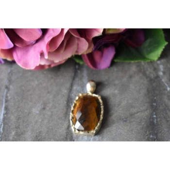 925 STERLING SILVER TIGER'S EYE PENDANT