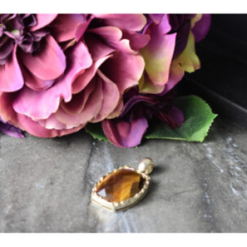 925 Sterling Silver Tiger'S EYE Pendant