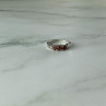 925 Sterling Silver Spessartine & CZ Ring Size 8