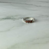 925 Sterling Silver Spessartine & CZ Ring Size 8