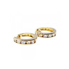 925 Sterling Silver Gold Plated CZ Earrings