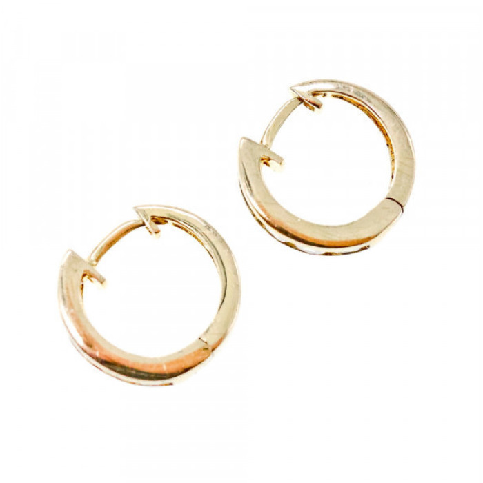 925 Sterling Silver Gold Plated CZ Earrings