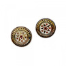 Vintage 925 Sterling Silver Engraving Stud Earrings