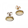 Vintage 925 Sterling Silver Engraving Stud Earrings