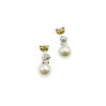 925 Sterling Silver Pearl & CZ Stud Earrings