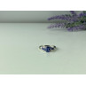 10K WHITE GOLD IOLITE & DIAMONDS RING SIZE 6.5