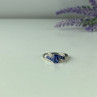 10K White Gold Iolite & Diamonds Ring Size 6.5