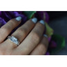 925 Sterling Silver White Topaz Ring Size 6.5