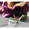 925 Sterling Silver White Topaz Ring Size 6.5